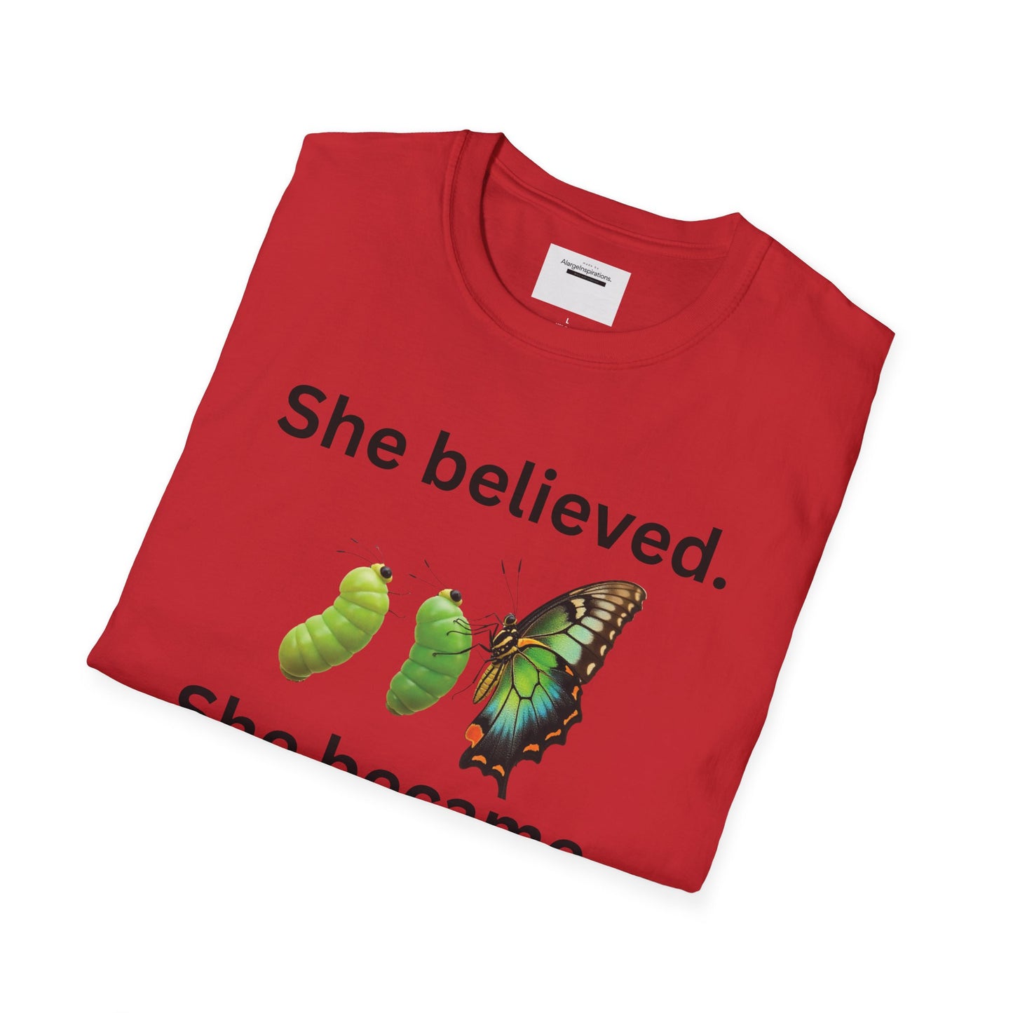 Inspirational Butterfly T-Shirt |feminine Motivational Tee for Growth, Self-Belief, Empowerment,Inspirational Butterfly Transformation Shirt