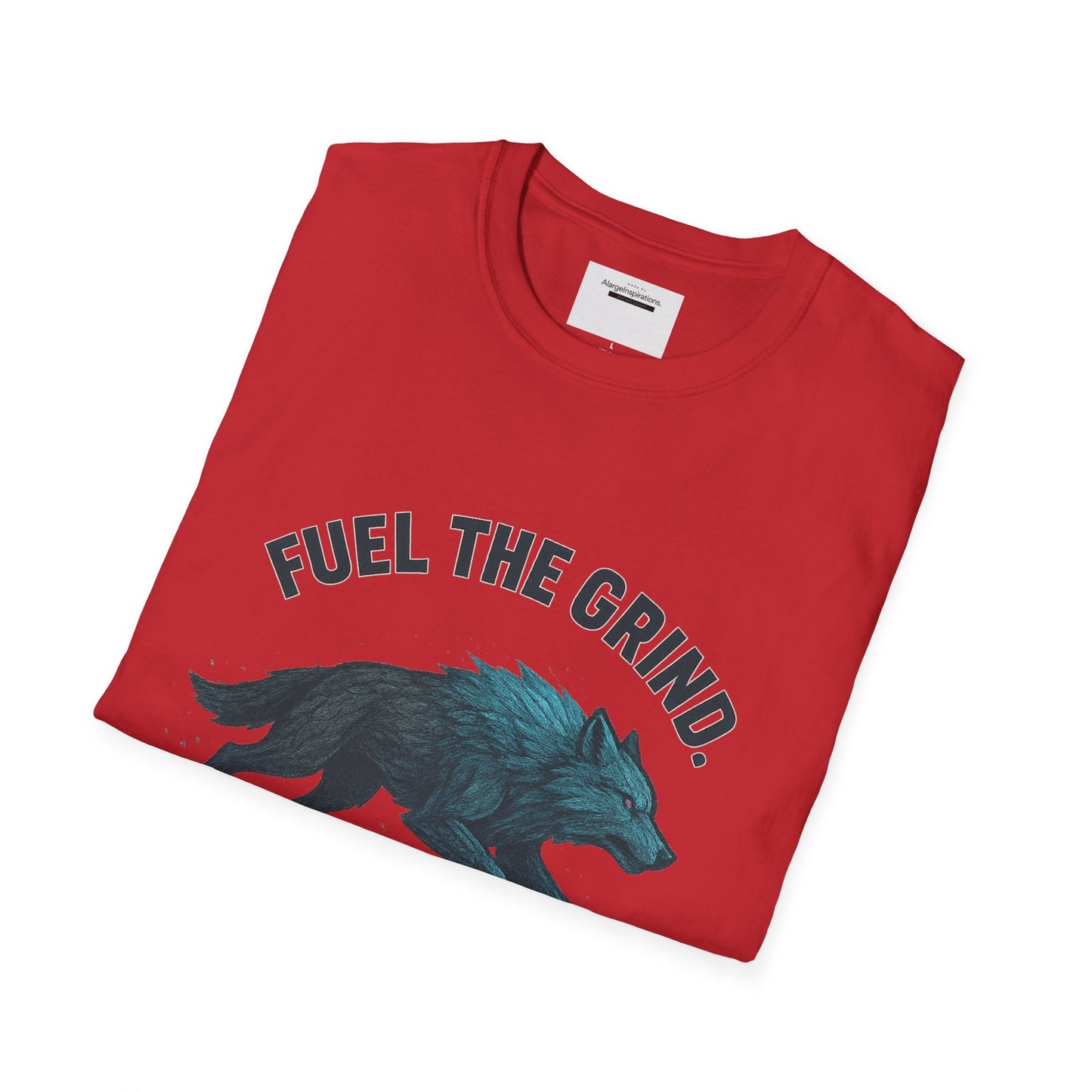 Fuel the Grind Earn the Glory Wolf Design | Wolf Art | Gym Apparel | Grind Mindset Shirt | Alpha Wolf Illustration | Training & Fitness Gift