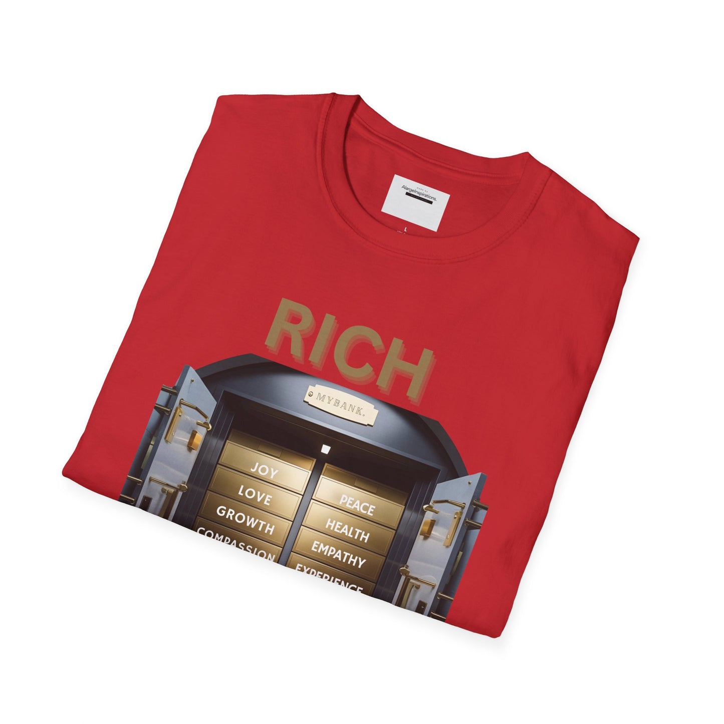 Rich Mindset Unisex T-Shirt | Daily Motivational Gift Apparel, Inspirational Shirt, Positive Gift for Christmas, Birthday, Thanksgiving,