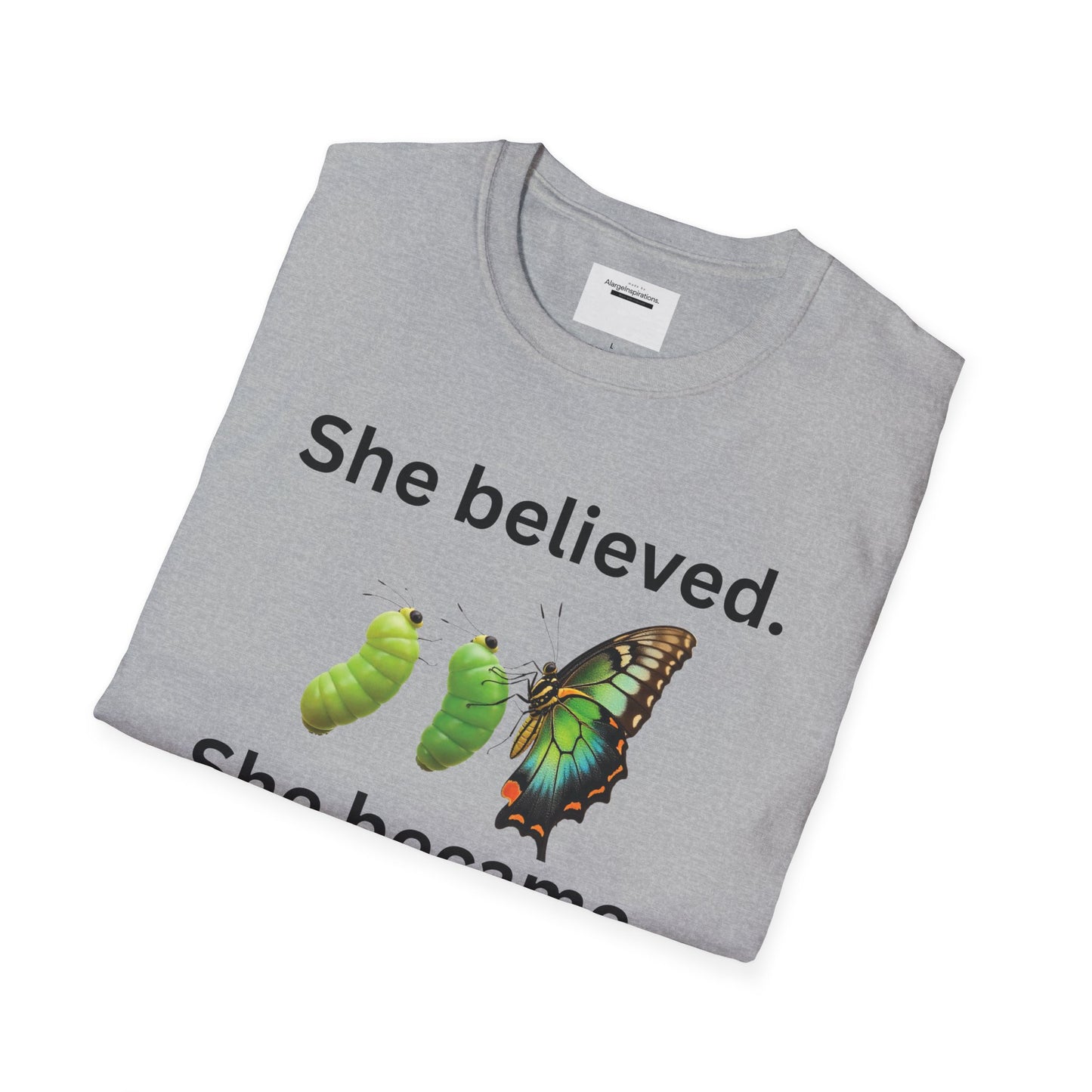 Inspirational Butterfly T-Shirt |feminine Motivational Tee for Growth, Self-Belief, Empowerment,Inspirational Butterfly Transformation Shirt