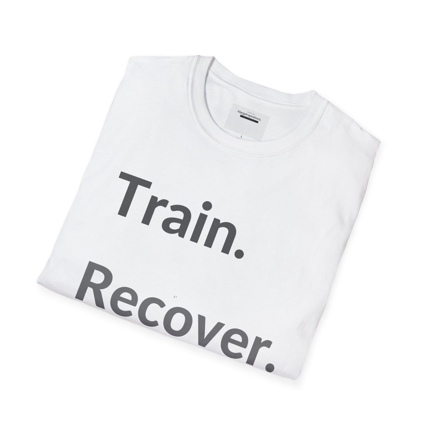 Train. Recover. Repeat. Shirt | Minimal Typography Gym T-Shirt | Mental Discipline Workout Tee | Fitness Motivation Apparel