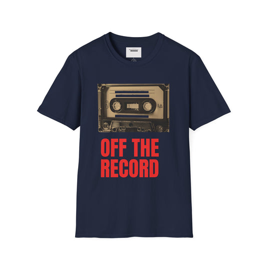 Off the Record Shirt | Retro Cassette Tape Design, Privacy Quote T-Shirt, Vintage Music Lover Tee, Minimalist Graphic Apparel