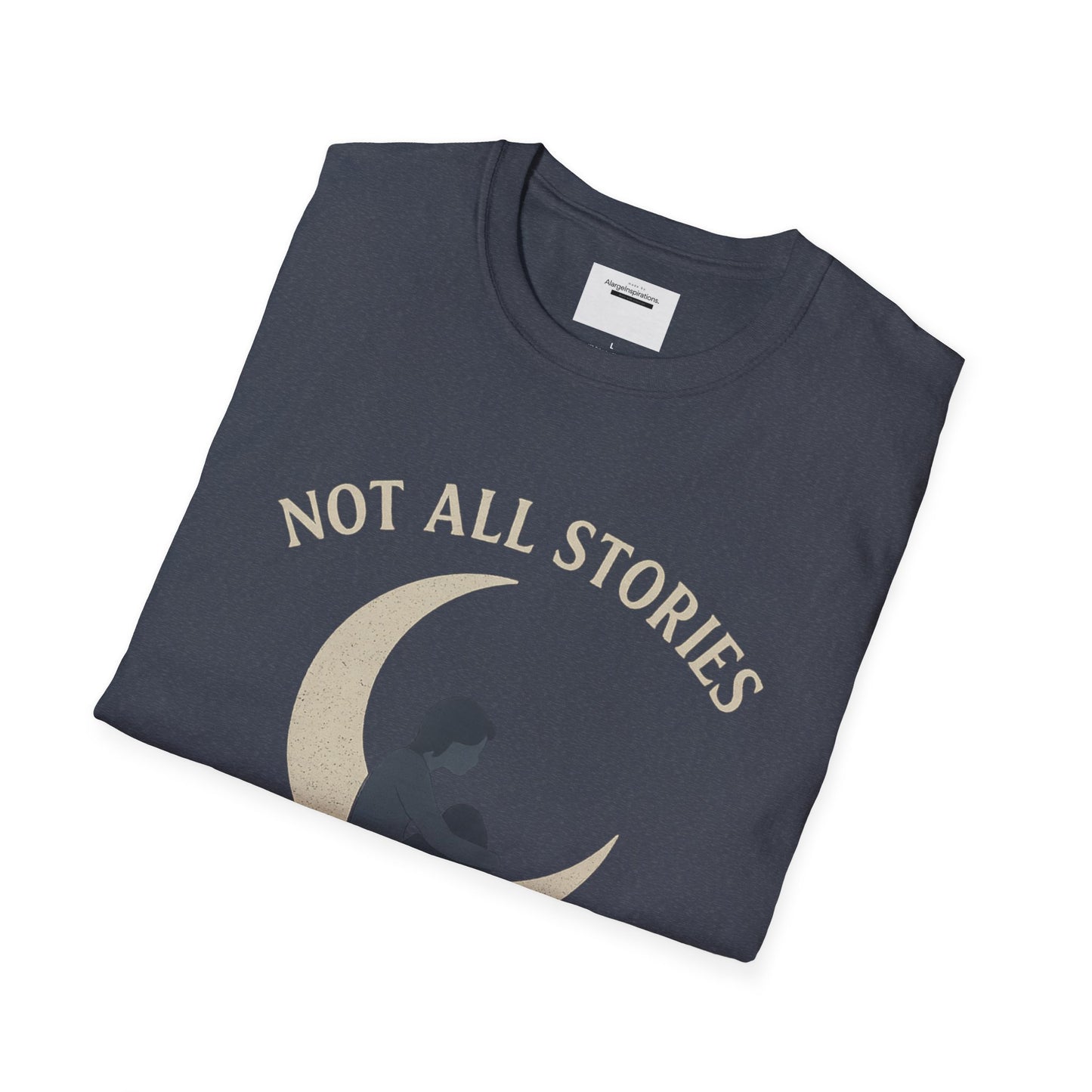 Not All Stories Unisex T-Shirt, Graphic Tee, Unique Gift, Cozy Everyday Wear, Moon & Audience Design, Privacy Statement Tee, Introvert Gift