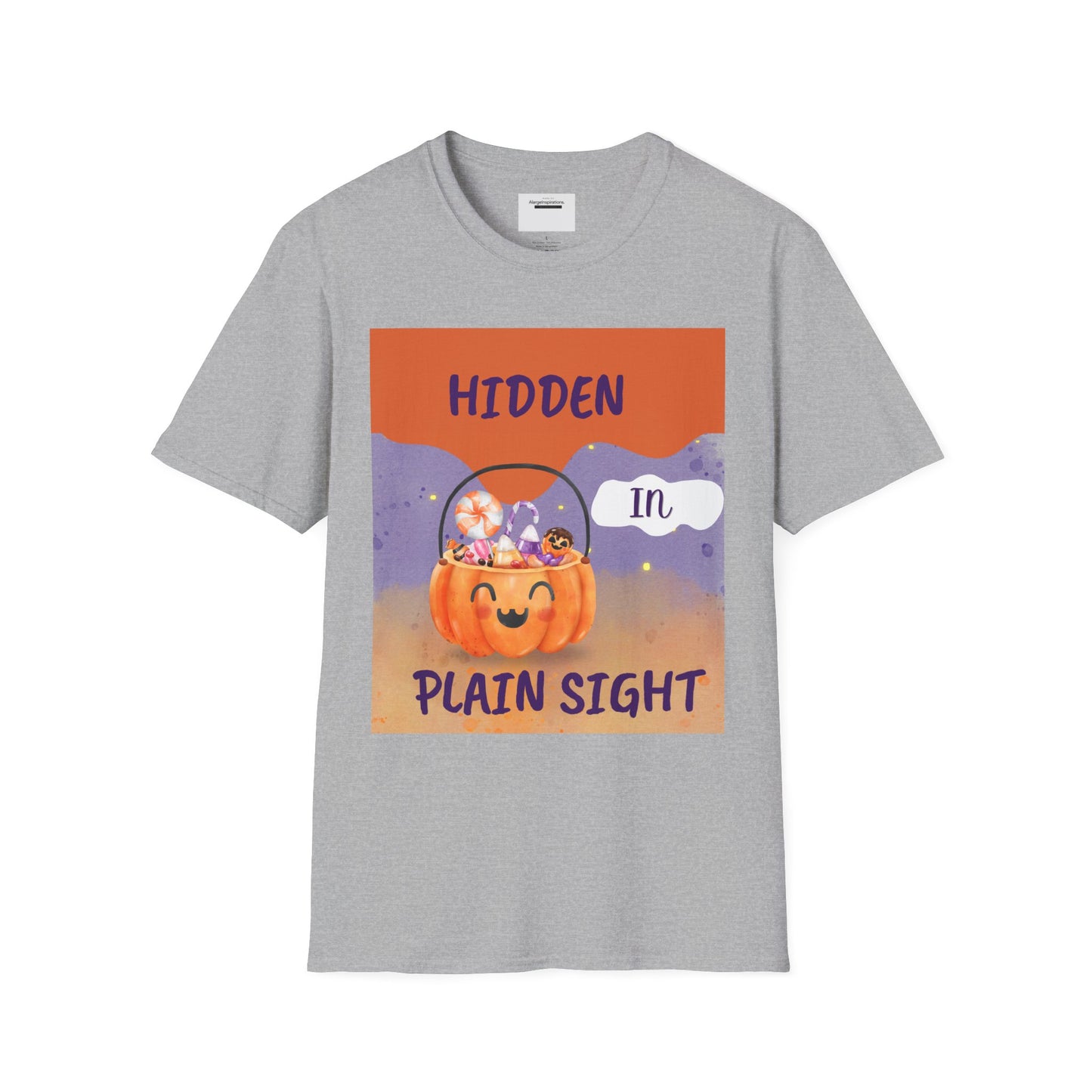 Halloween Pumpkin T-Shirt | Hidden in Plain Sight | Keep It Private T-Shirt for Fall, Keep It Private. Wear It Bold, Spooky Season,