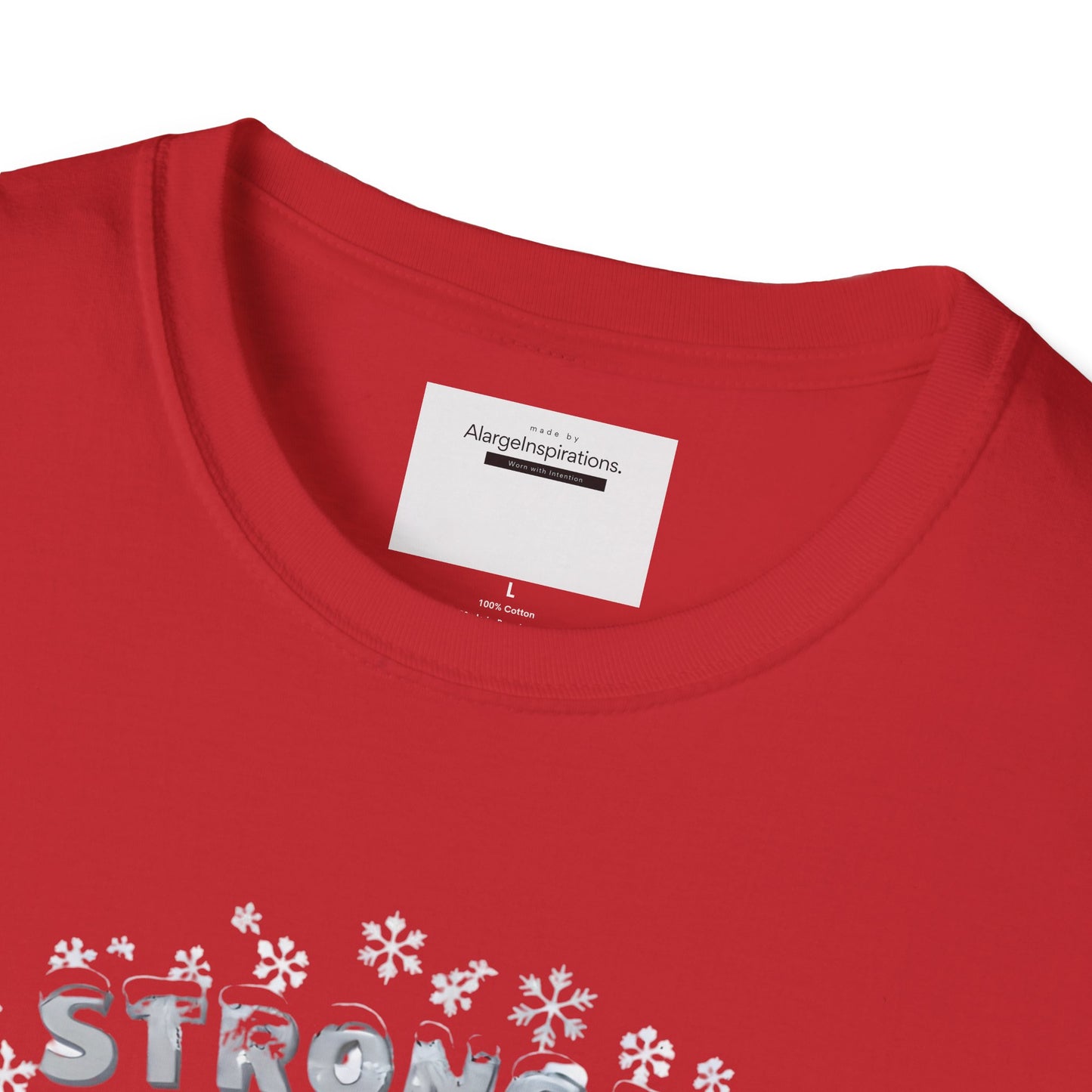Stronger Than Winter Softer Than Snow Shirt | Polar Bear Snowflake Harmony Tee | Gentle Strength Xmas Shirt | Arctic Animal Winter Quote