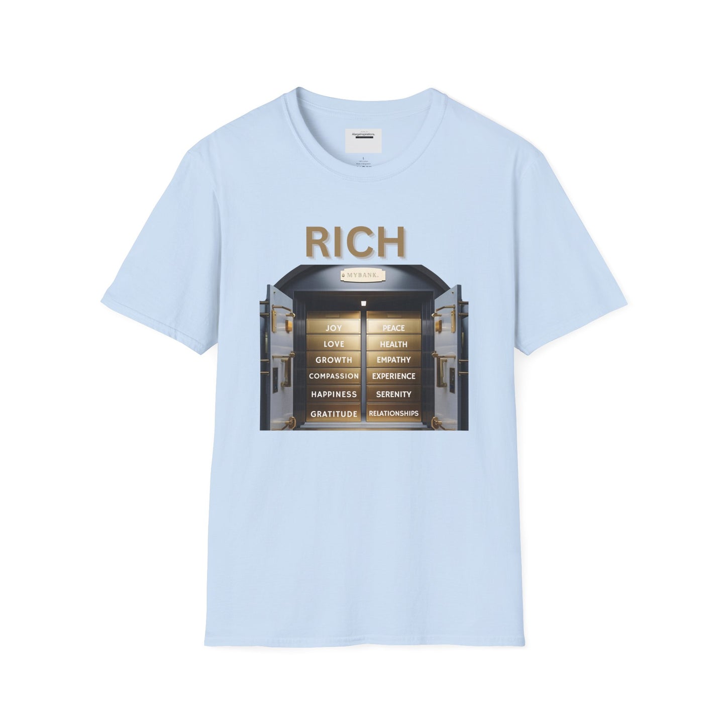 Rich Mindset Unisex T-Shirt | Daily Motivational Gift Apparel, Inspirational Shirt, Positive Gift for Christmas, Birthday, Thanksgiving,