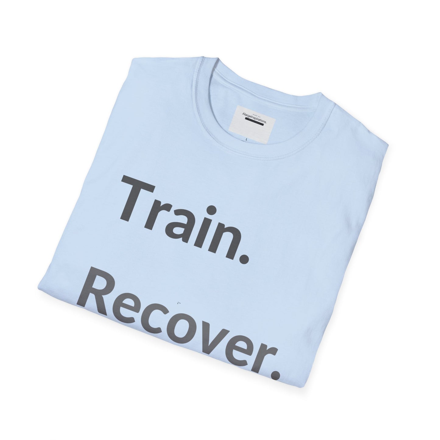 Train. Recover. Repeat. Shirt | Minimal Typography Gym T-Shirt | Mental Discipline Workout Tee | Fitness Motivation Apparel