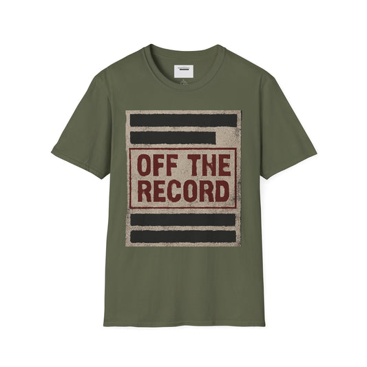 Off the Record Graphic T-Shirt - "Keep It Private Theme" Vintage Look, Privacy Streetwear Tee, Casual Wear, Gift for Him or Her, Everyday