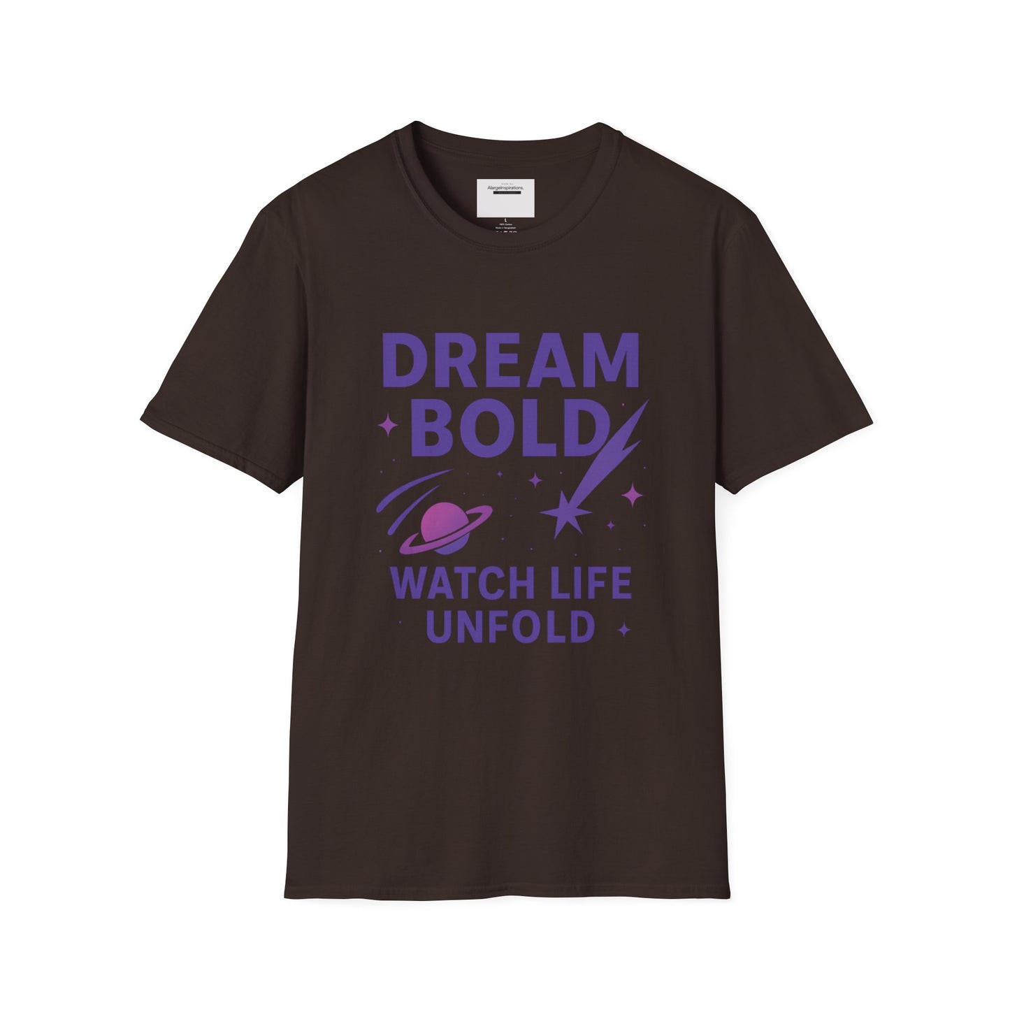 Dream Bold Watch Life Unfold Shirt | Galaxy Shooting Stars Tee, Cosmic Motivation Quote, Inspirational Space GraphicT-Shirt, Space Quote Tee