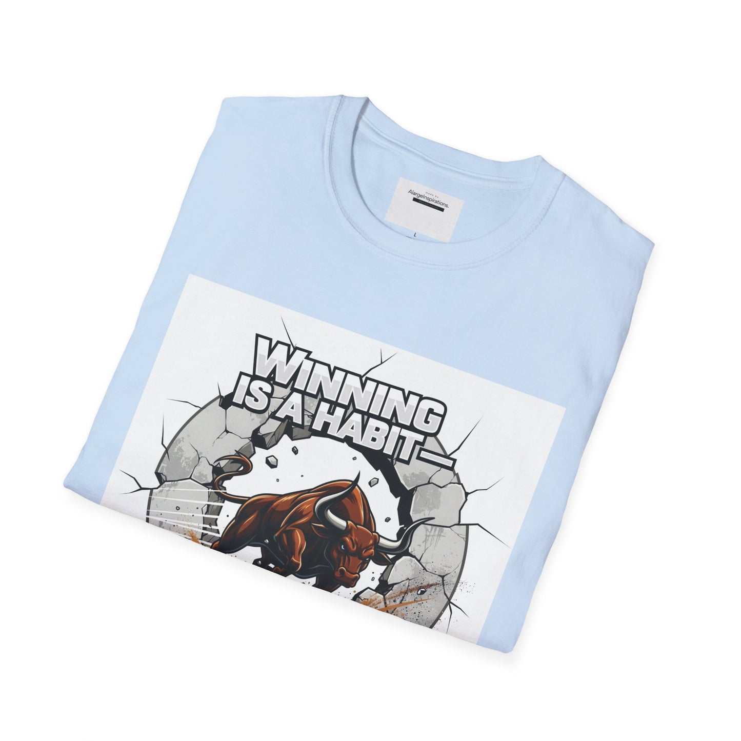 Winning Is a Habit Start Now Shirt | Charging Bull Gym Shirt | Hustle Mindset Tee | Motivational Fitness Shirt | Bull Strength Workout Tee