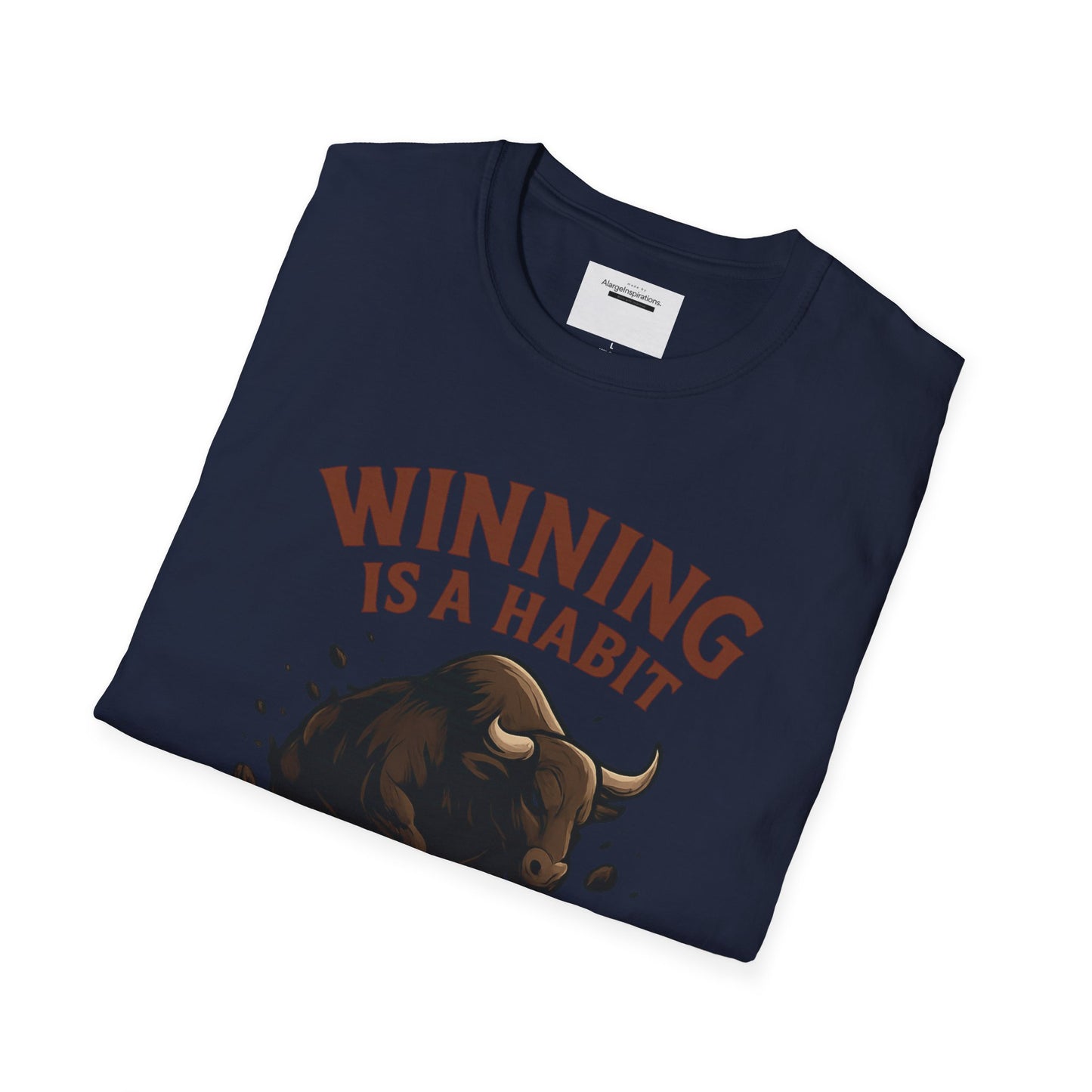Winning Is a Habit Shirt , Charging Bull T-Shirt, Motivational Fitness Tee, Hustle Mindset , Breakthrough Bull Design, Unisex Training Gift