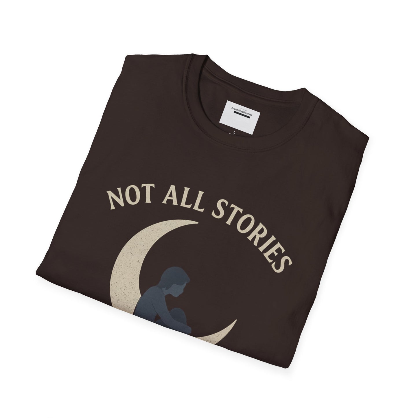 Not All Stories Unisex T-Shirt, Graphic Tee, Unique Gift, Cozy Everyday Wear, Moon & Audience Design, Privacy Statement Tee, Introvert Gift
