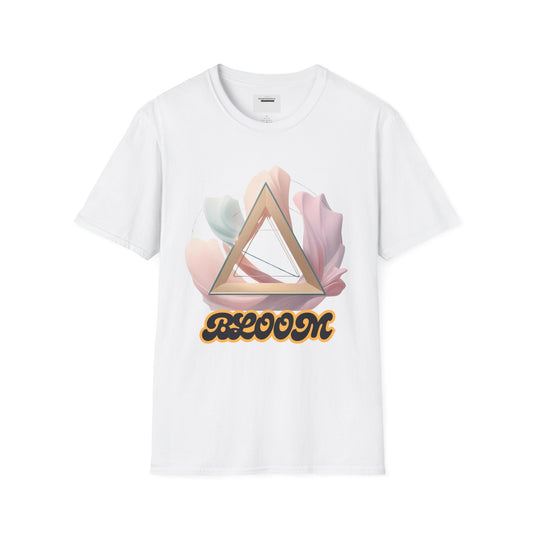 Blooming Vibes Unisex Softstyle T-Shirt, Floral Tee, Feminine Style Shirt, Spring Outfit, Gift for Her, Nature Lover Tee,Self Love Shirt