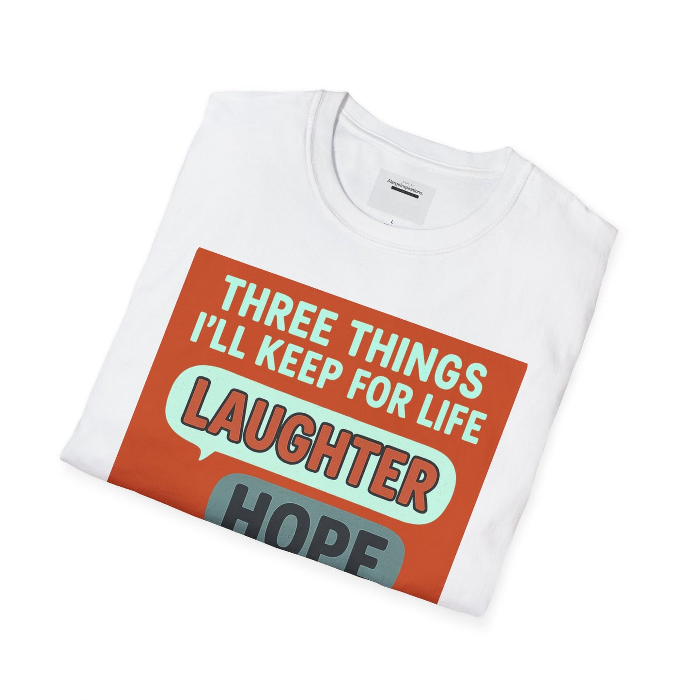 Laughter Hope Comfy Socks T-Shirt, Unisex Humor Tee, Fun Life Motto Shirt, Comfortable Apparel,Hope & Comfy Socks,Cozy Inspirational T-Shirt