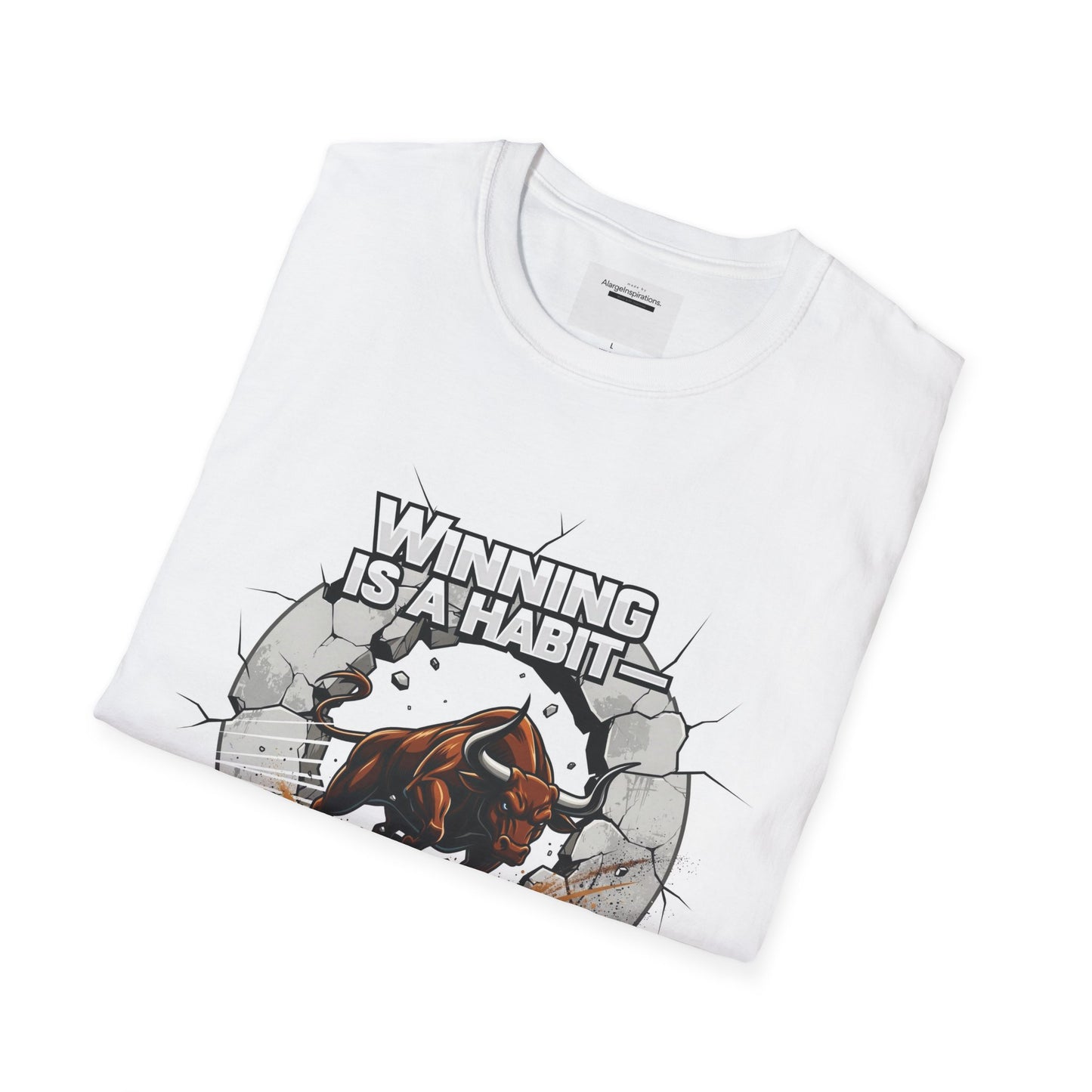 Winning Is a Habit Start Now Shirt | Charging Bull Gym Shirt | Hustle Mindset Tee | Motivational Fitness Shirt | Bull Strength Workout Tee