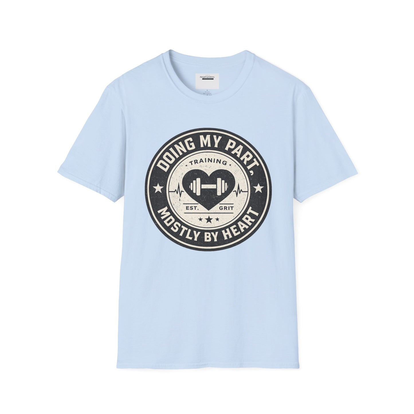 Doing My Part Mostly by Heart T-Shirt | Vintage Fitness Logo Tee | Gym Motivation Shirt | Athletic Grit Apparel