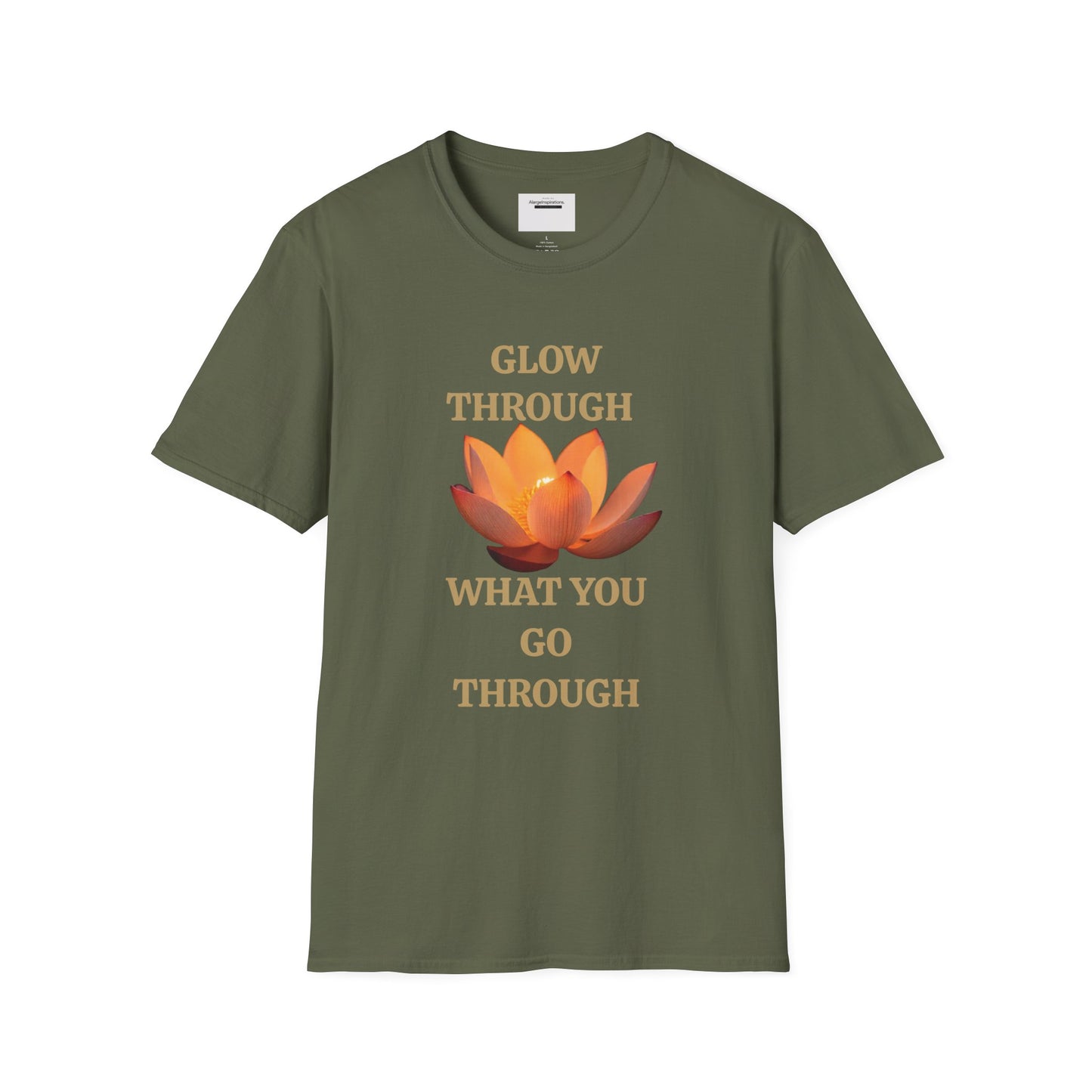 Glow Through T-Shirt | Inspirational Quote Tee | Unisex Motivational Apparel | Gift for Friends  | Mindfulness Clothing | Self Growth Tee