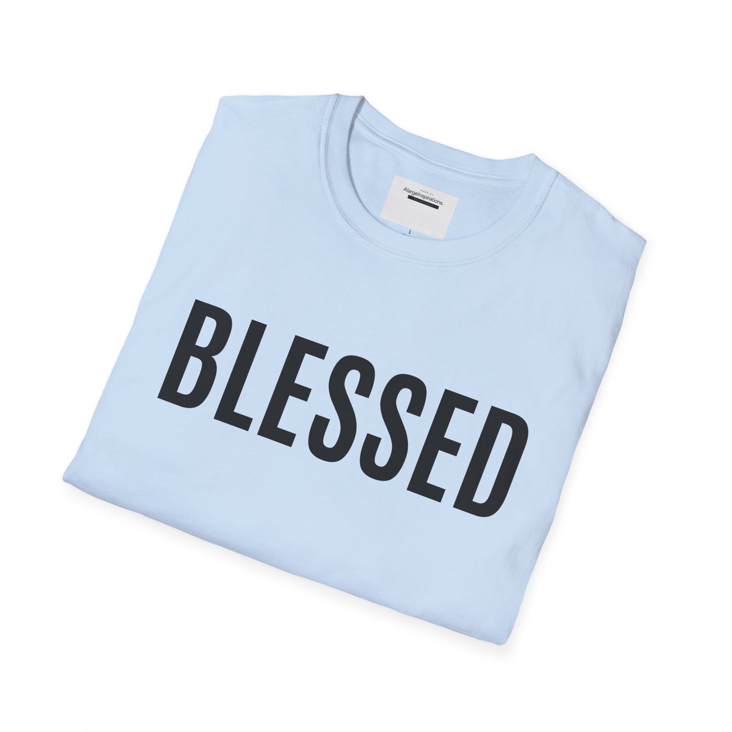 Blessed T-Shirt | Minimal Faith Typography Tee | Christian Inspirational Shirt | Simple Word T Shirt