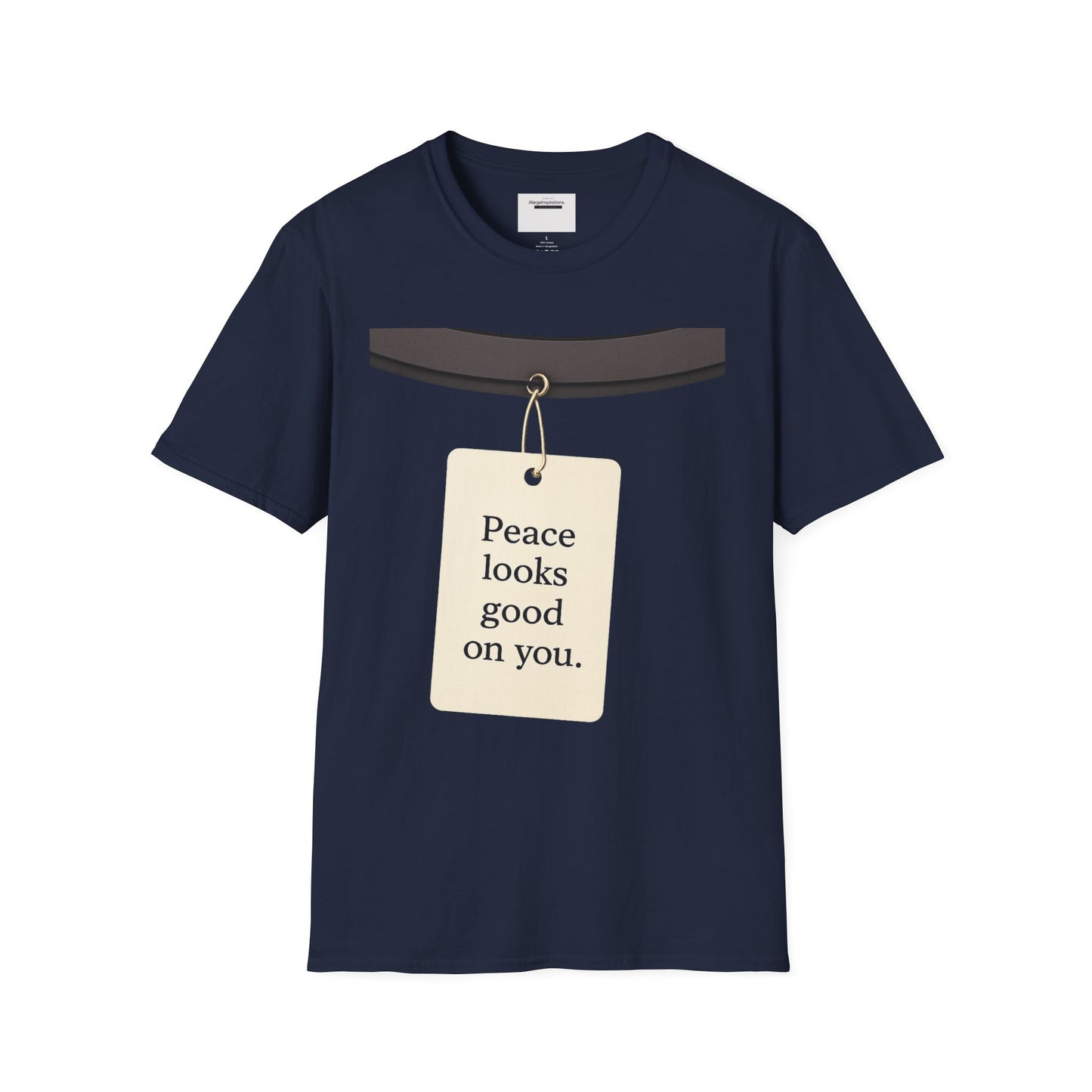 Peace Looks Good On You Shirt | Positive Affirmation Tee | Minimalist Self Love Quote | Calm Mindset Apparel | Thoughtful Gift