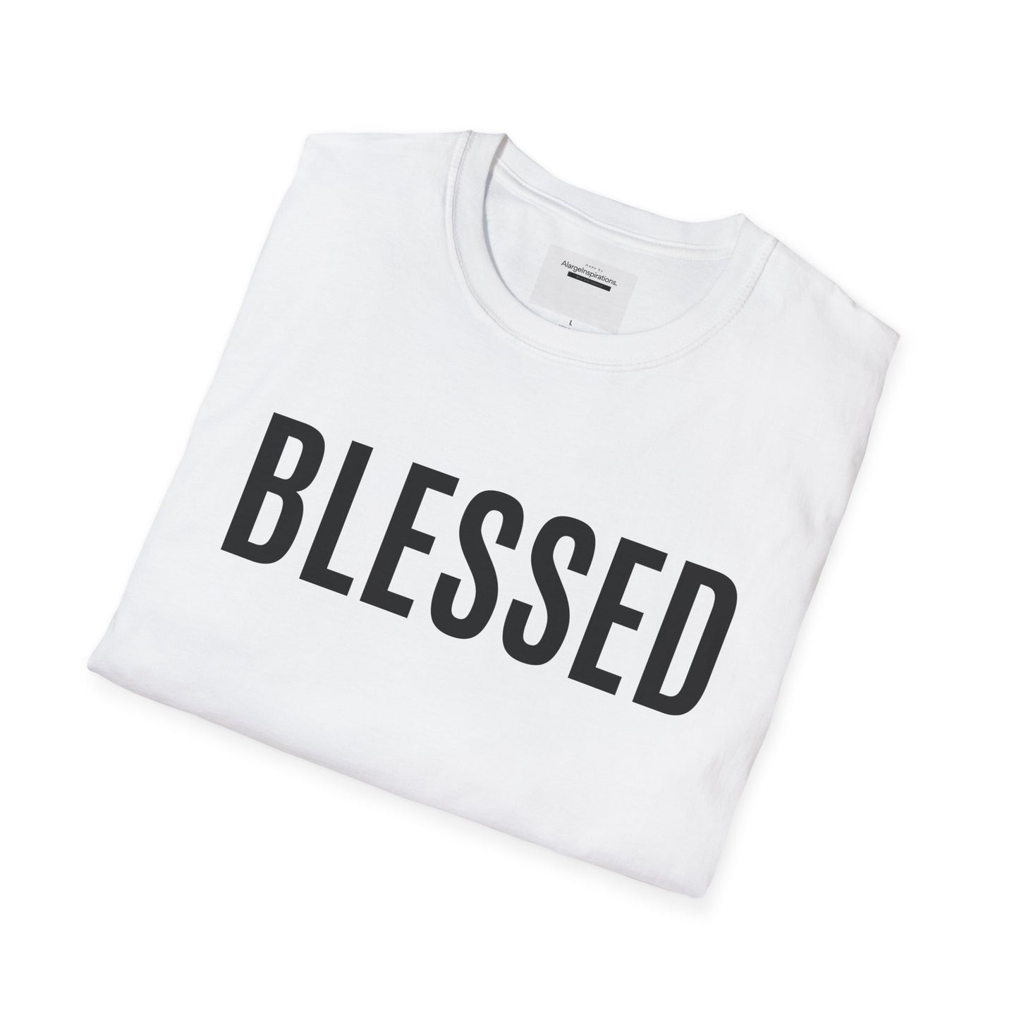 Blessed T-Shirt | Minimal Faith Typography Tee | Christian Inspirational Shirt | Simple Word T Shirt