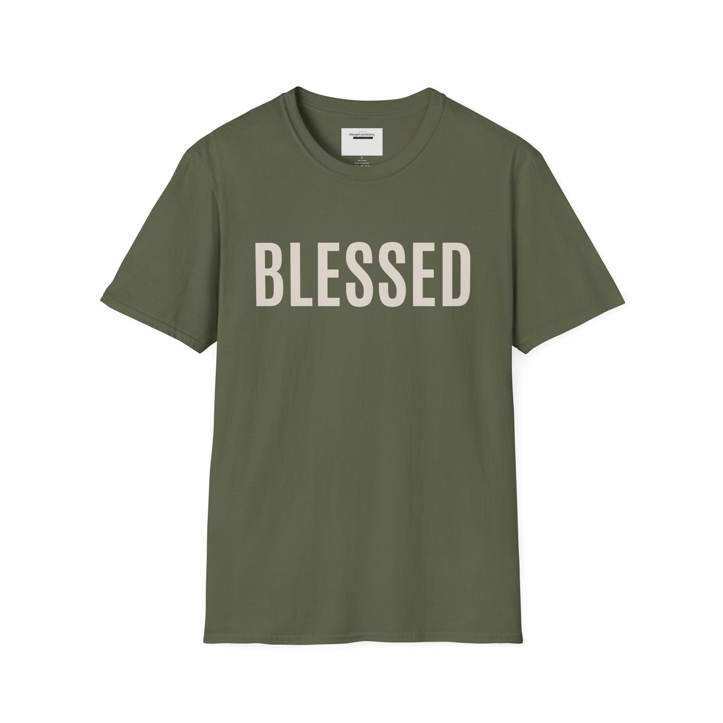 Blessed T-Shirt | Minimal Faith Typography Tee | Christian Inspirational Shirt | Simple Word T Shirt