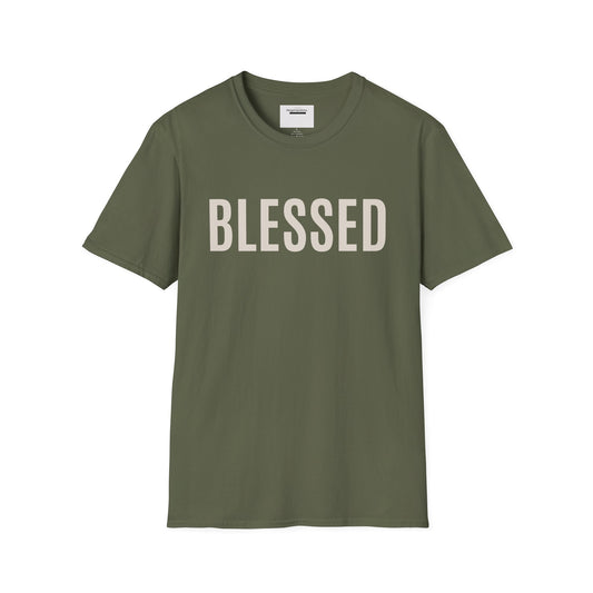 Blessed T-Shirt | Minimal Faith Typography Tee | Christian Inspirational Shirt | Simple Word T Shirt