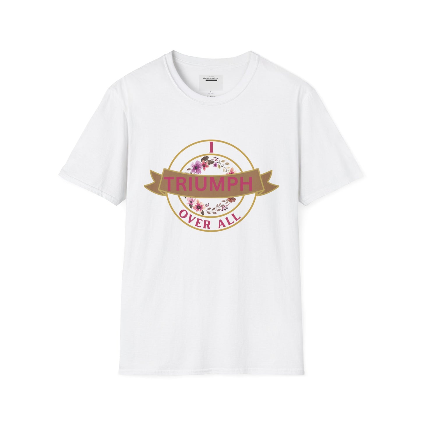 I Triumph Over All Faith T-Shirt | Christian Graphic Tee | Romans 8:37 | Inspirational Scripture Shirt Women Men | AlargeInspirations