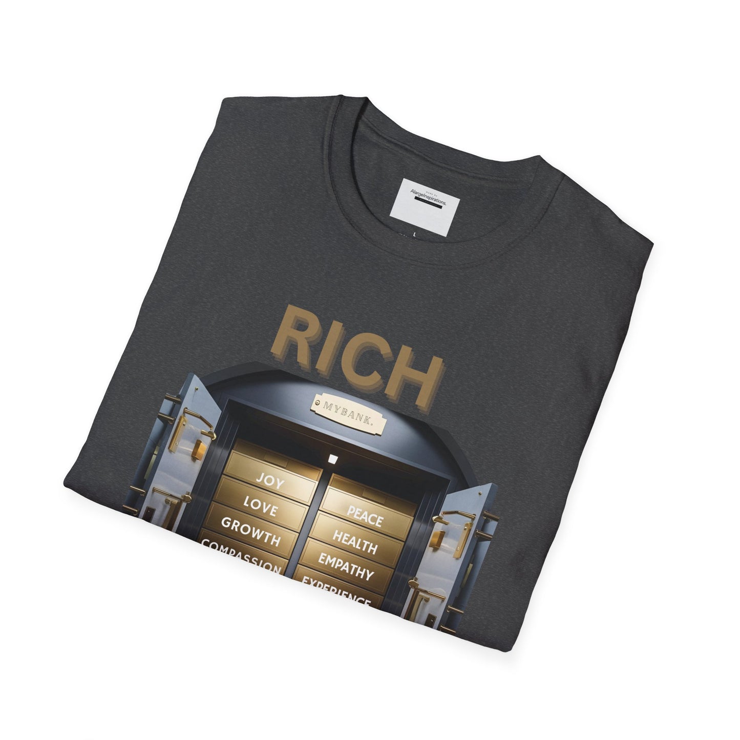 Rich Mindset Unisex T-Shirt | Daily Motivational Gift Apparel, Inspirational Shirt, Positive Gift for Christmas, Birthday, Thanksgiving,