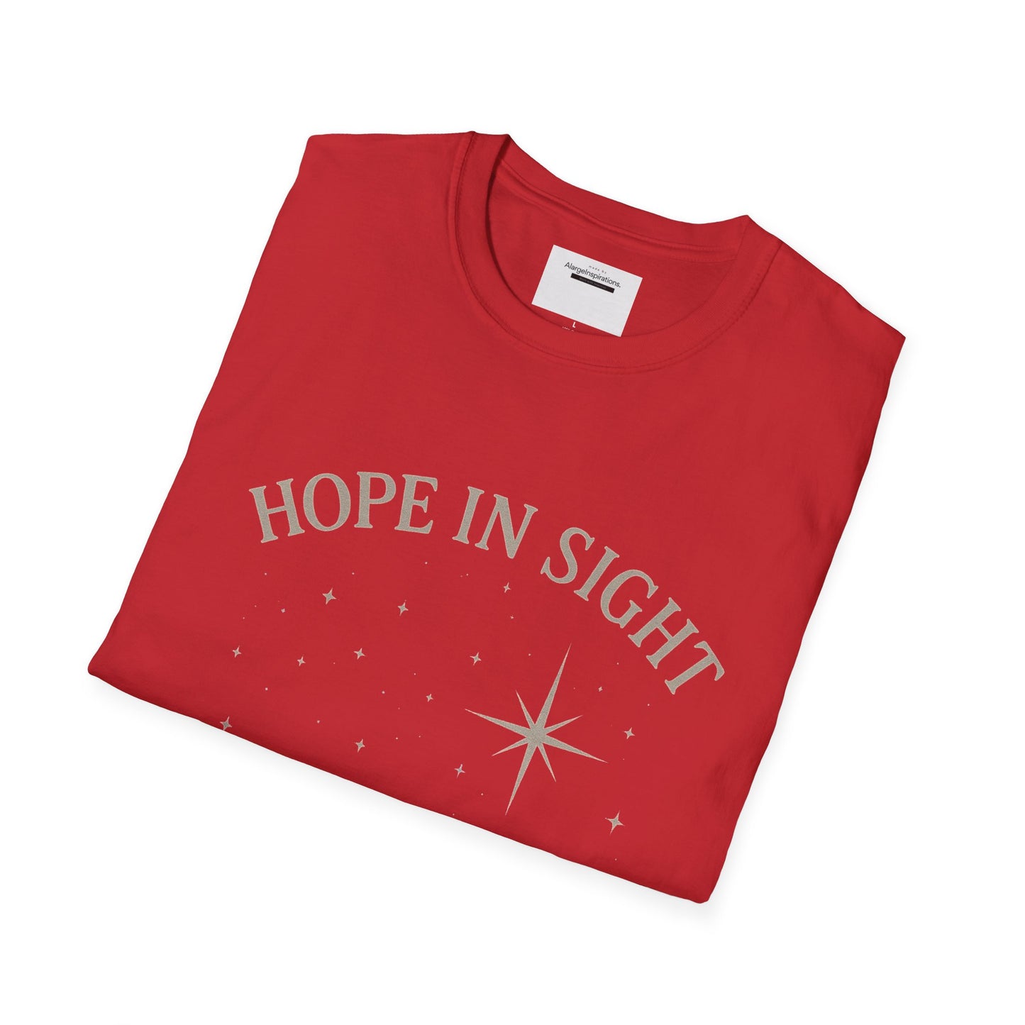 Hope in Sight, Keep Shining Bright, Starry Night Inspired T-Shirt | Inspirational Quote Tee, Gift Idea, Motivational Apparel, Hopeful Style