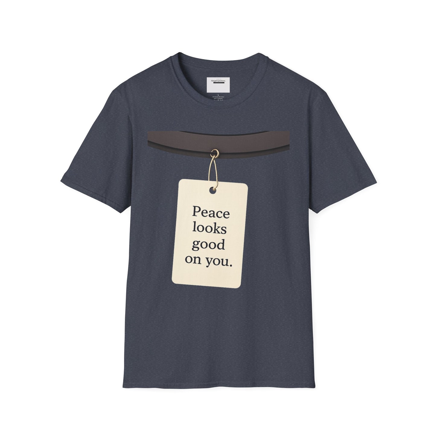Peace Looks Good On You Shirt | Positive Affirmation Tee | Minimalist Self Love Quote | Calm Mindset Apparel | Thoughtful Gift