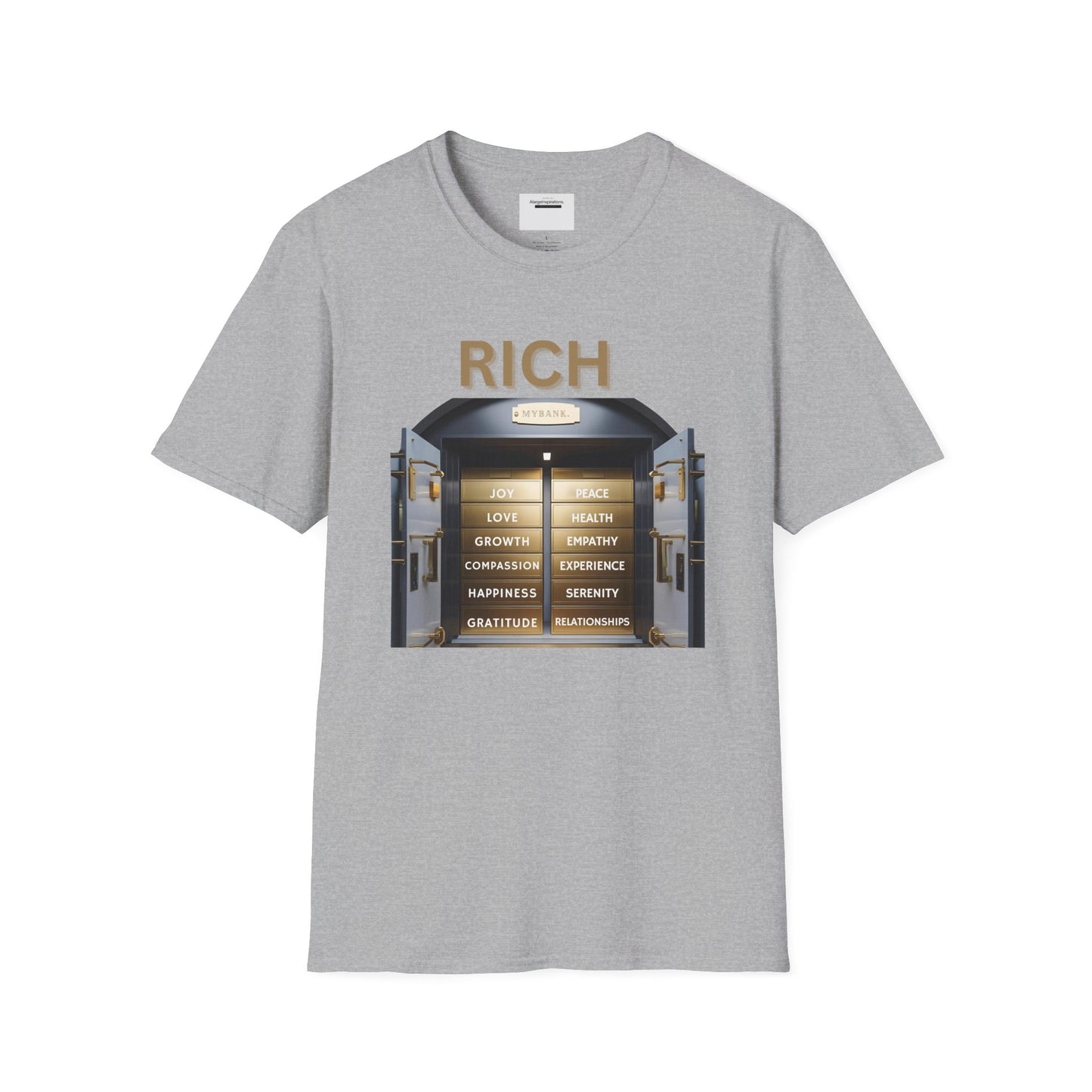 Rich Mindset Unisex T-Shirt | Daily Motivational Gift Apparel, Inspirational Shirt, Positive Gift for Christmas, Birthday, Thanksgiving,