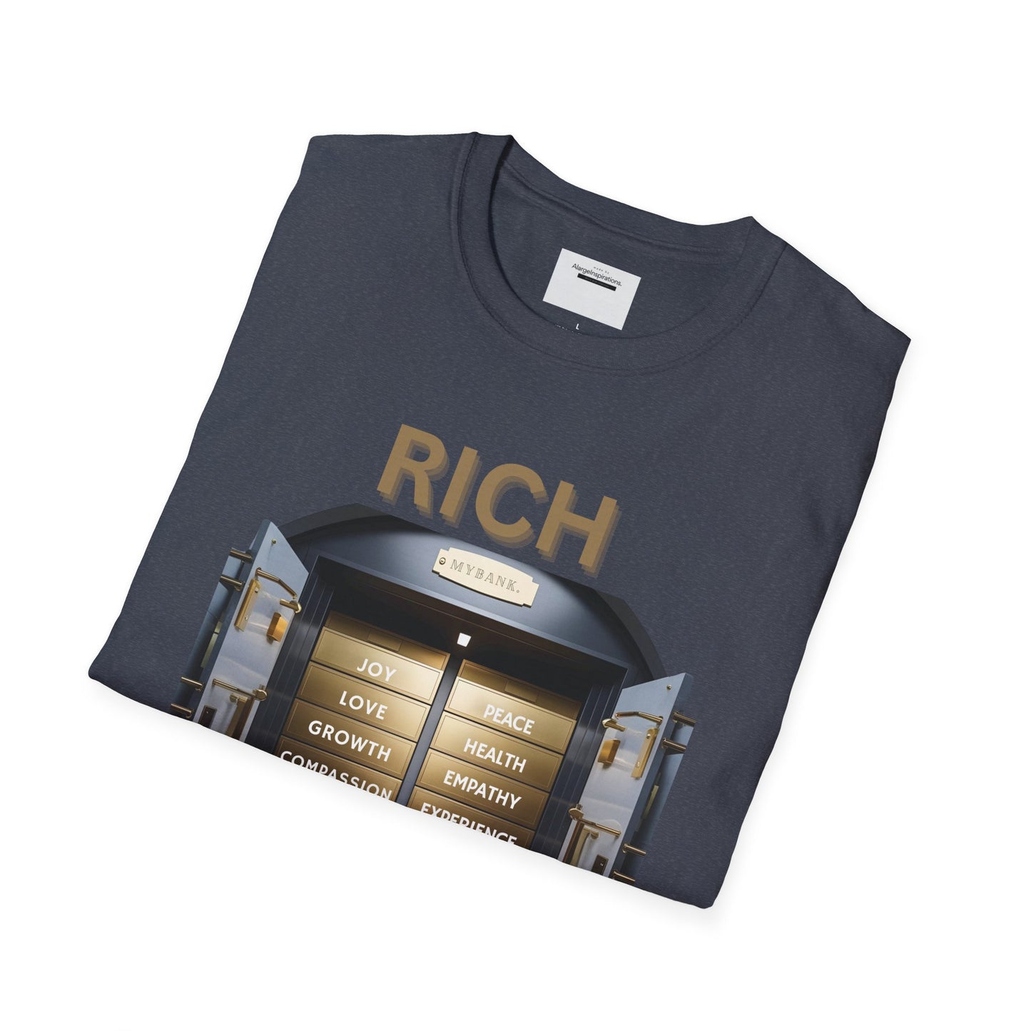 Rich Mindset Unisex T-Shirt | Daily Motivational Gift Apparel, Inspirational Shirt, Positive Gift for Christmas, Birthday, Thanksgiving,
