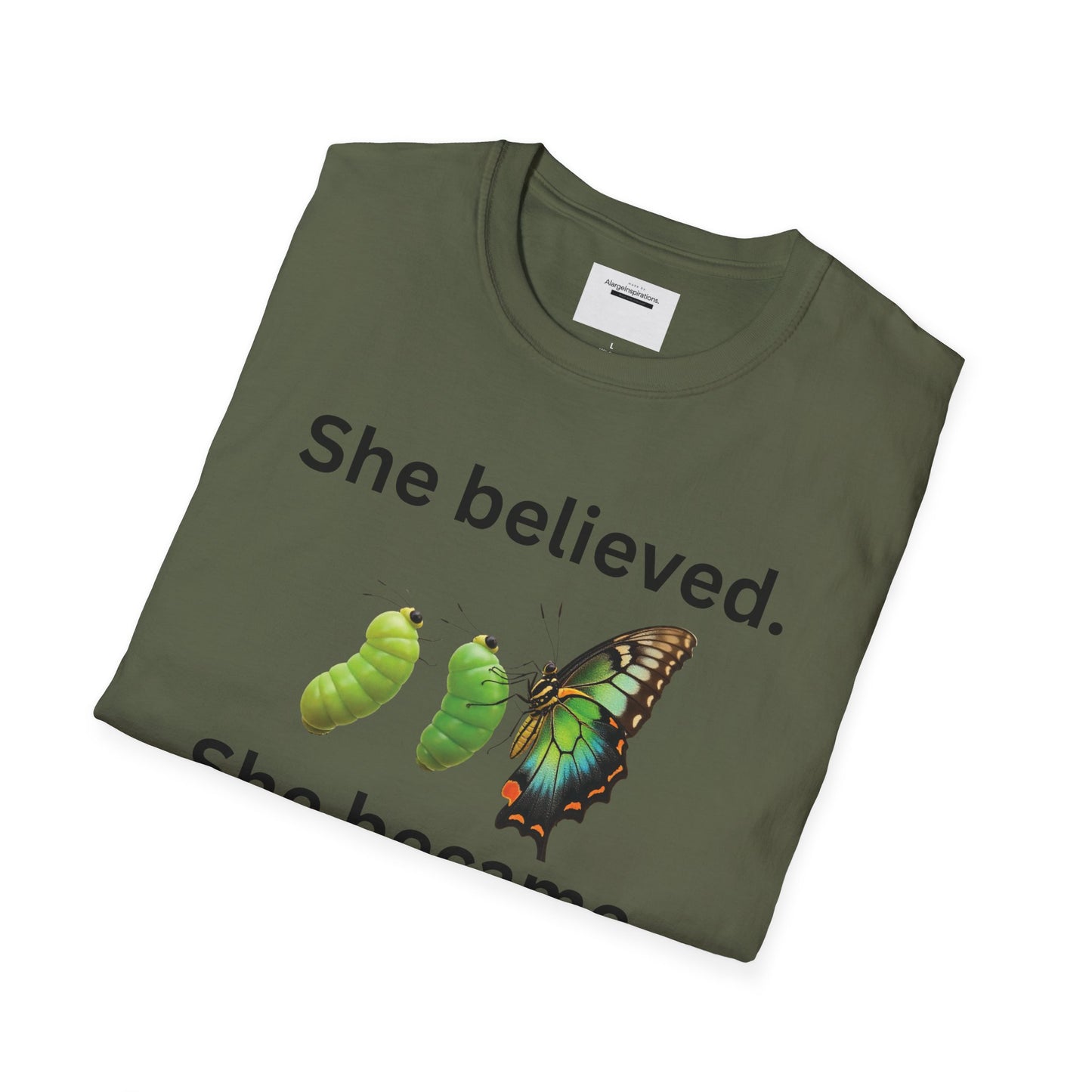 Inspirational Butterfly T-Shirt |feminine Motivational Tee for Growth, Self-Belief, Empowerment,Inspirational Butterfly Transformation Shirt