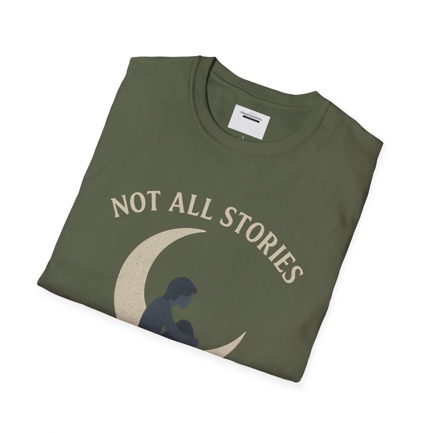 Not All Stories Unisex T-Shirt, Graphic Tee, Unique Gift, Cozy Everyday Wear, Moon & Audience Design, Privacy Statement Tee, Introvert Gift