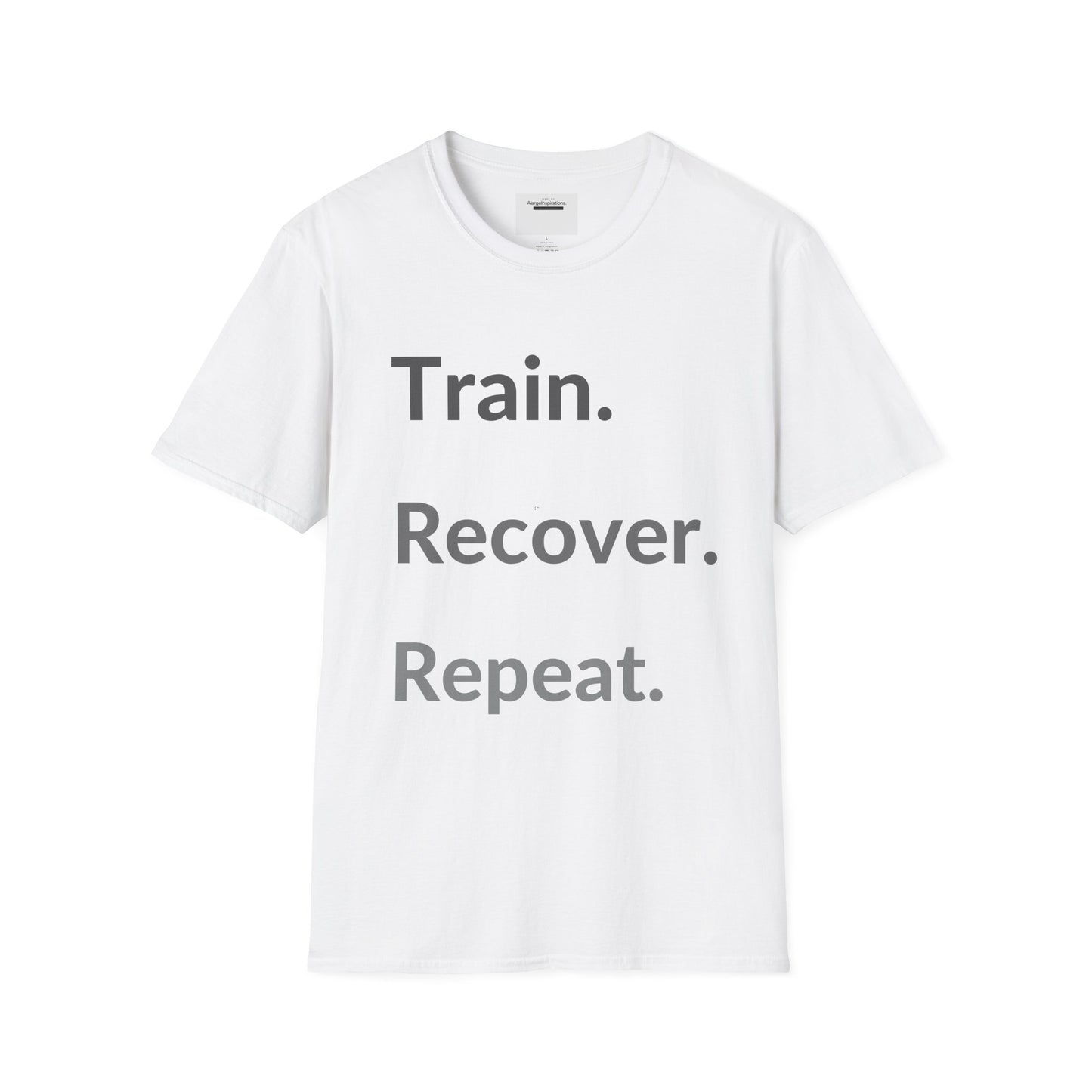 Train. Recover. Repeat. Shirt | Minimal Typography Gym T-Shirt | Mental Discipline Workout Tee | Fitness Motivation Apparel