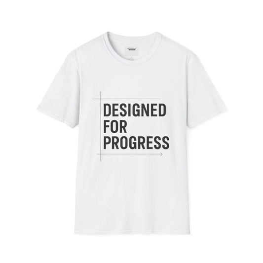 Designed for Progress Shirt , Blueprint Style Motivational Tee, Minimalist Technical Design, Engineer Designer Mindset, Growth QuoteShirt