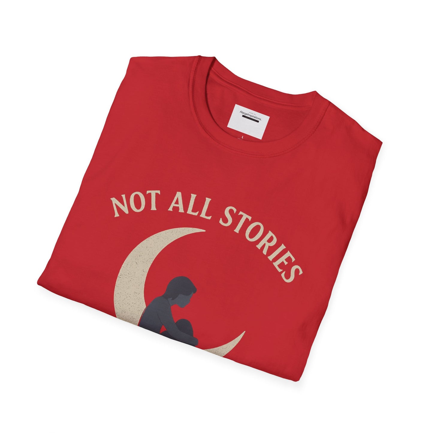 Not All Stories Unisex T-Shirt, Graphic Tee, Unique Gift, Cozy Everyday Wear, Moon & Audience Design, Privacy Statement Tee, Introvert Gift