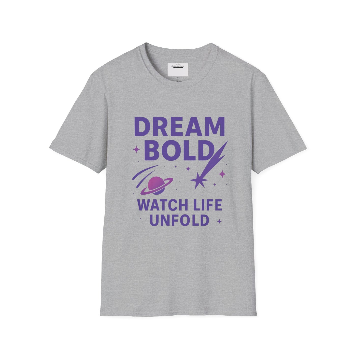 Dream Bold Watch Life Unfold Shirt | Galaxy Shooting Stars Tee, Cosmic Motivation Quote, Inspirational Space GraphicT-Shirt, Space Quote Tee