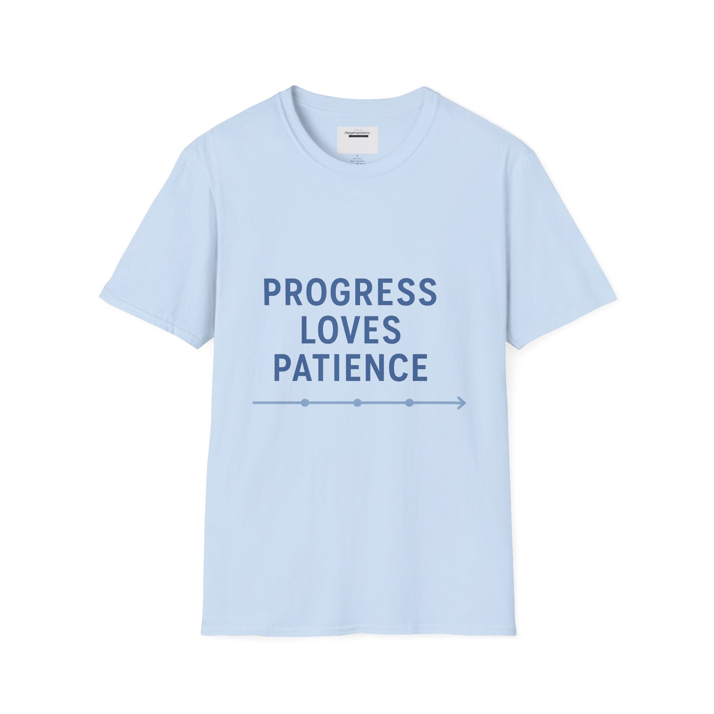 Progress Loves Patience Blueprint Timeline | Minimal Motivational Quote | Growth Mindset Wall Art | Planner & Engineer Inspiration