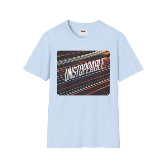 Unstoppable Unisex Softstyle T-Shirt, Motivational Shirt, Fitness Wear, Casual Outfit, Gift for Him/Her, Everyday Apparel, Goal getter,