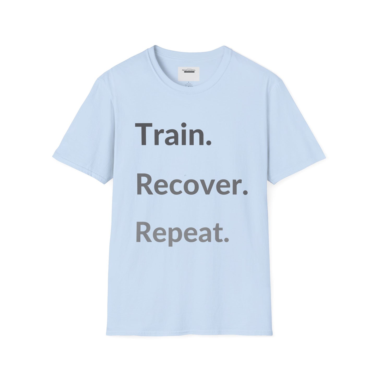 Train. Recover. Repeat. Shirt | Minimal Typography Gym T-Shirt | Mental Discipline Workout Tee | Fitness Motivation Apparel