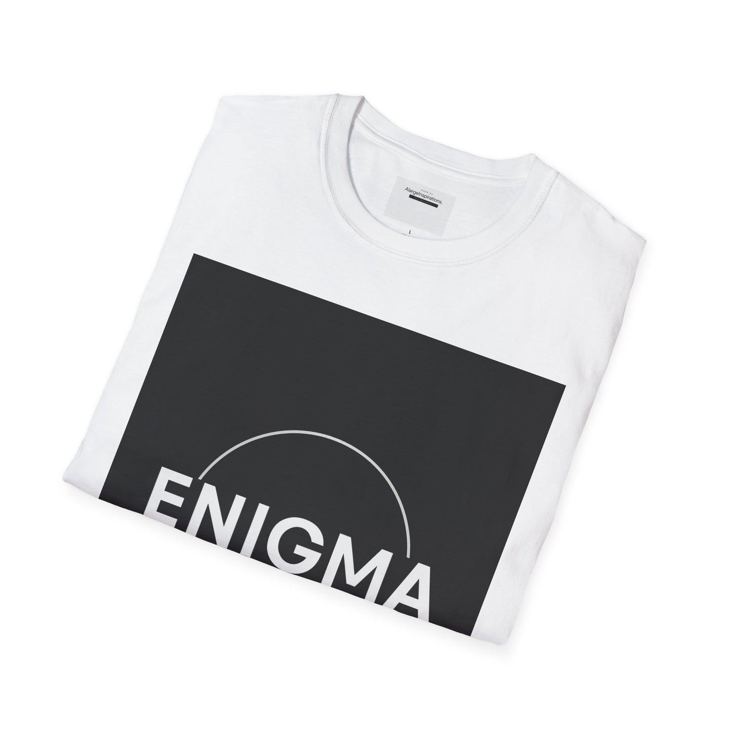 Unisex Enigma Softstyle T-Shirt , Unique Gift , Minimalist "ENIGMA" T-Shirt, Mystery & Inspiration Shirt, Comfortable Everyday Shirt
