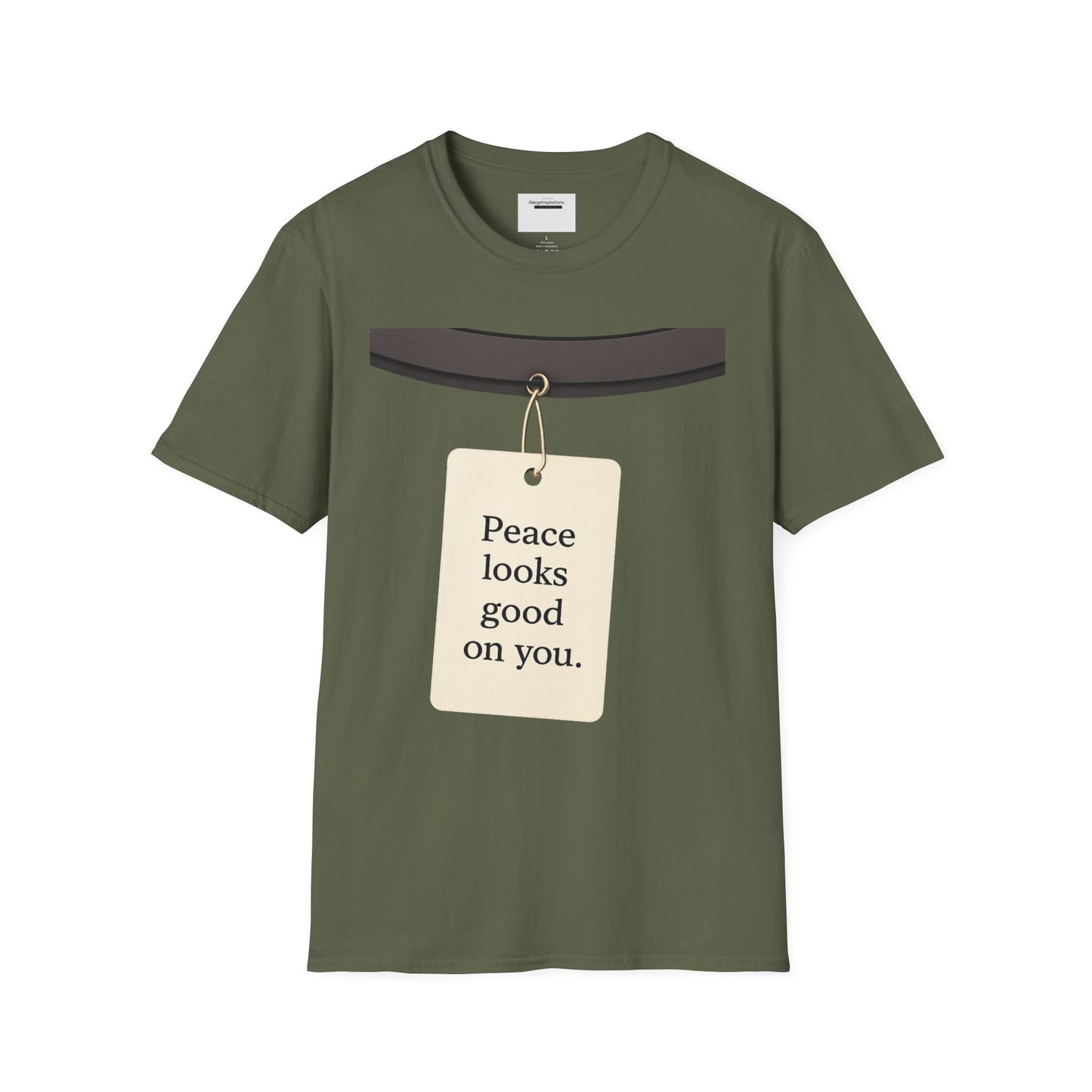 Peace Looks Good On You Shirt | Positive Affirmation Tee | Minimalist Self Love Quote | Calm Mindset Apparel | Thoughtful Gift