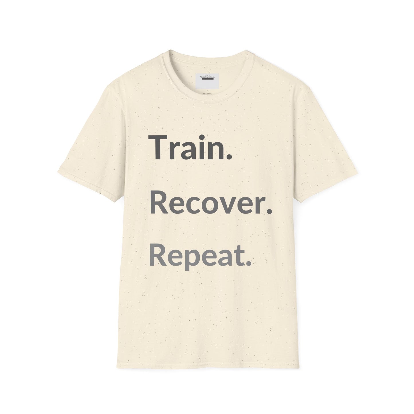 Train. Recover. Repeat. Shirt | Minimal Typography Gym T-Shirt | Mental Discipline Workout Tee | Fitness Motivation Apparel