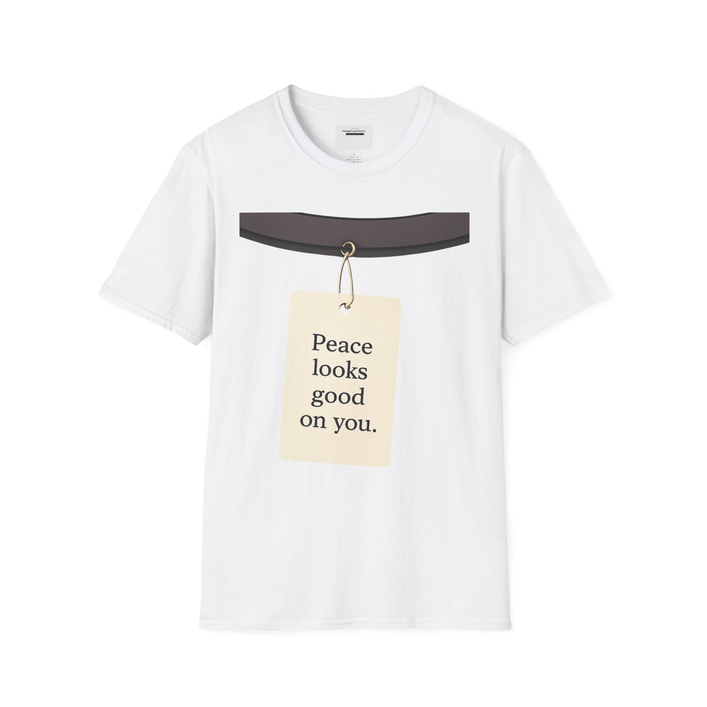 Peace Looks Good On You Shirt | Positive Affirmation Tee | Minimalist Self Love Quote | Calm Mindset Apparel | Thoughtful Gift