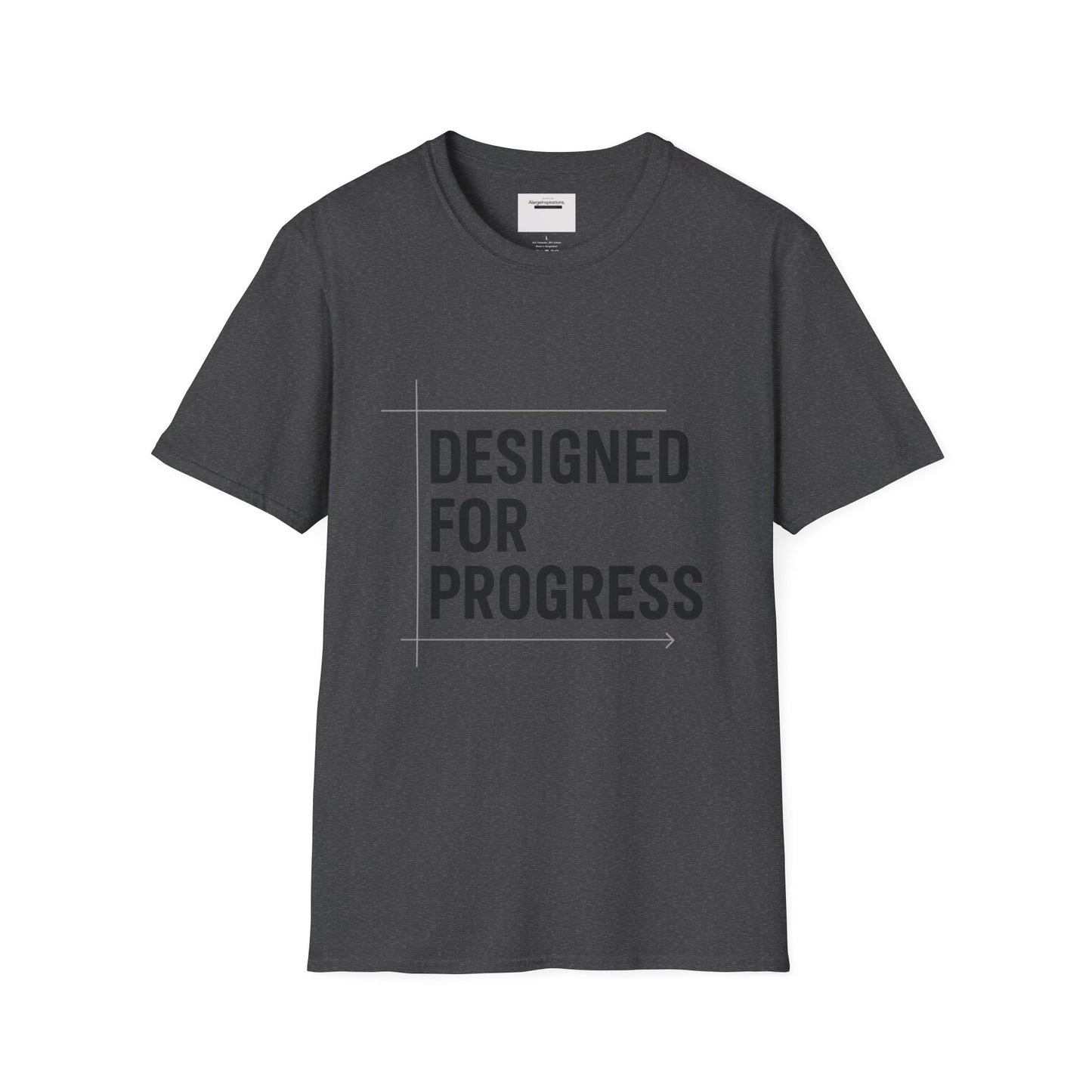 Designed for Progress Shirt , Blueprint Style Motivational Tee, Minimalist Technical Design, Engineer Designer Mindset, Growth QuoteShirt
