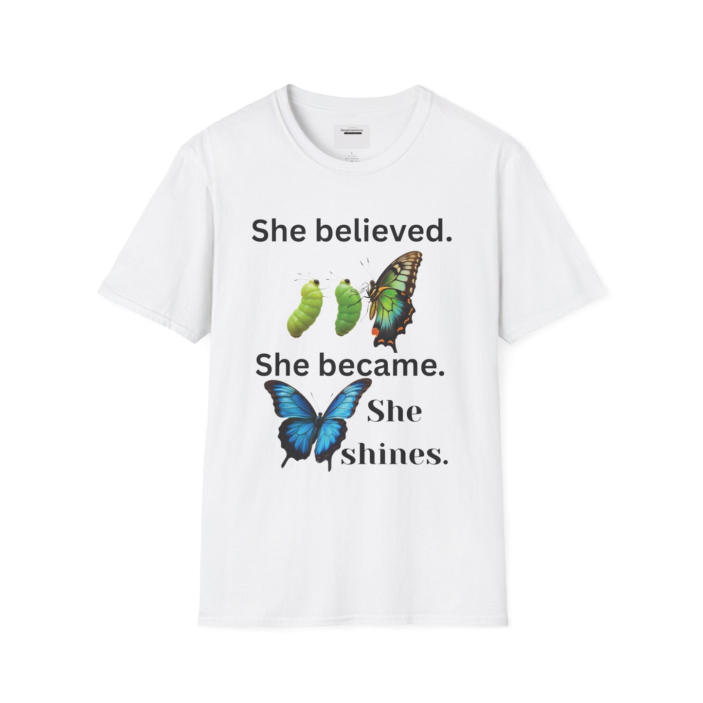 Inspirational Butterfly T-Shirt |feminine Motivational Tee for Growth, Self-Belief, Empowerment,Inspirational Butterfly Transformation Shirt