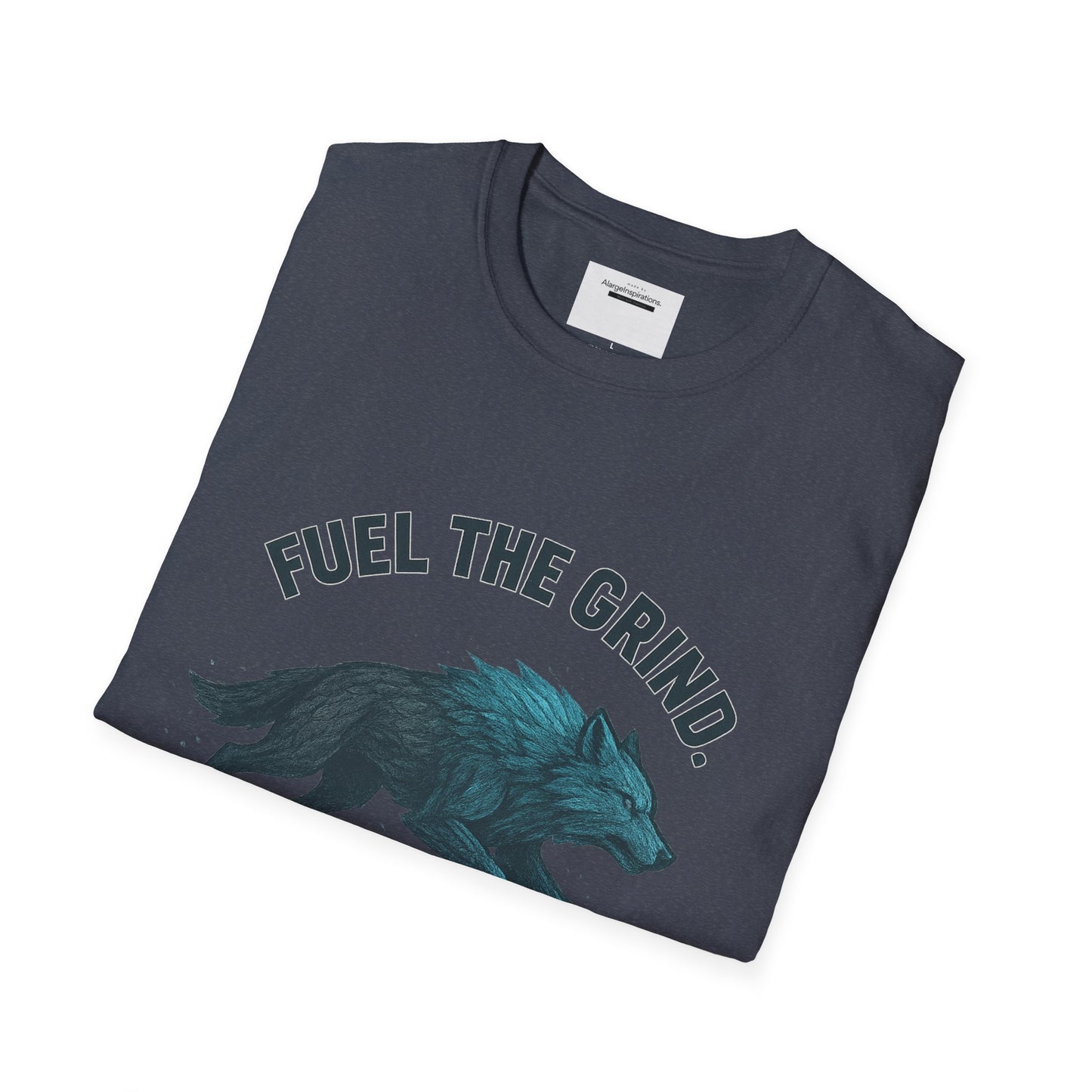 Fuel the Grind Earn the Glory Wolf Design | Wolf Art | Gym Apparel | Grind Mindset Shirt | Alpha Wolf Illustration | Training & Fitness Gift