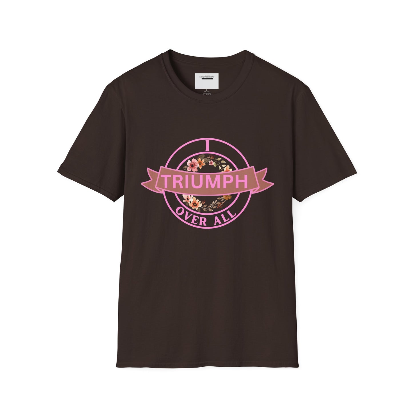 I Triumph Over All Faith T-Shirt | Christian Graphic Tee | Romans 8:37 | Inspirational Scripture Shirt Women Men | AlargeInspirations