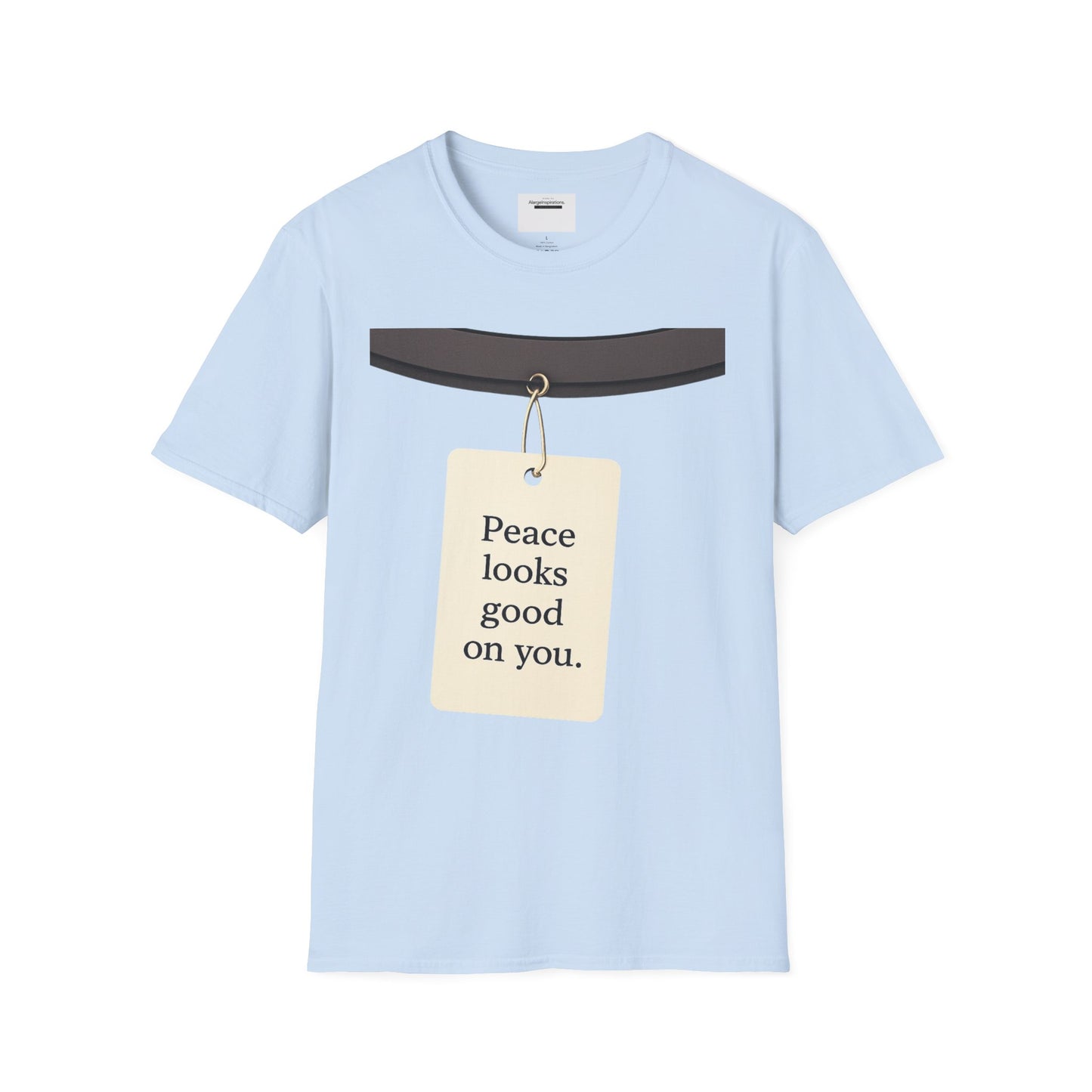 Peace Looks Good On You Shirt | Positive Affirmation Tee | Minimalist Self Love Quote | Calm Mindset Apparel | Thoughtful Gift